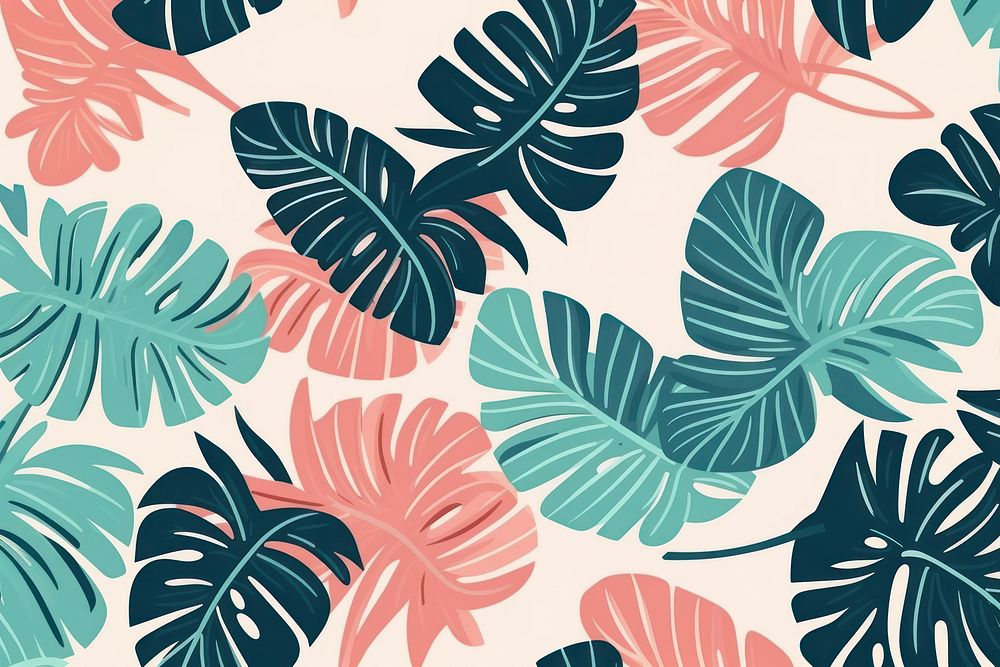 Tropical leaves pattern backgrounds plant. AI generated Image by rawpixel.