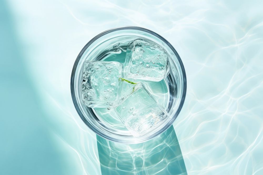 A water glass ice transparent refreshment. AI generated Image by rawpixel.