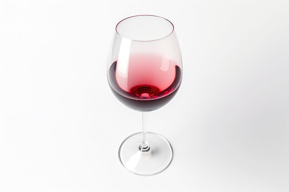 A wine glass bottle drink white background. AI generated Image by rawpixel.