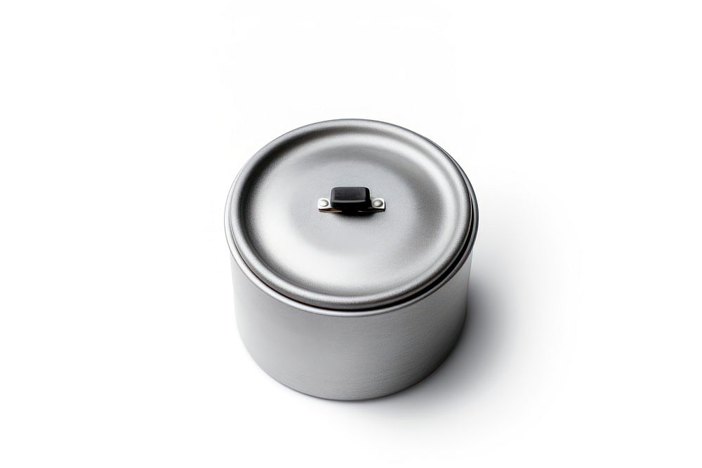 A camping pot white background container aluminum. AI generated Image by rawpixel.