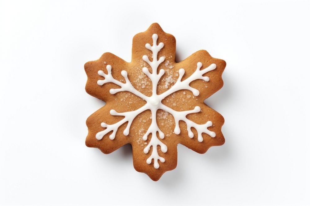 A christmas cookie gingerbread food white background. AI generated Image by rawpixel.