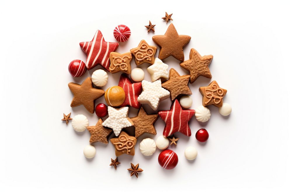A christmas candy gingerbread dessert cookie. AI generated Image by rawpixel.