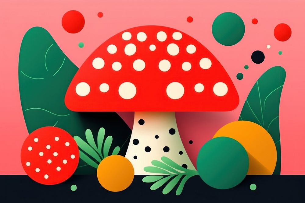 Mushroom pattern agaric nature. AI generated Image by rawpixel.