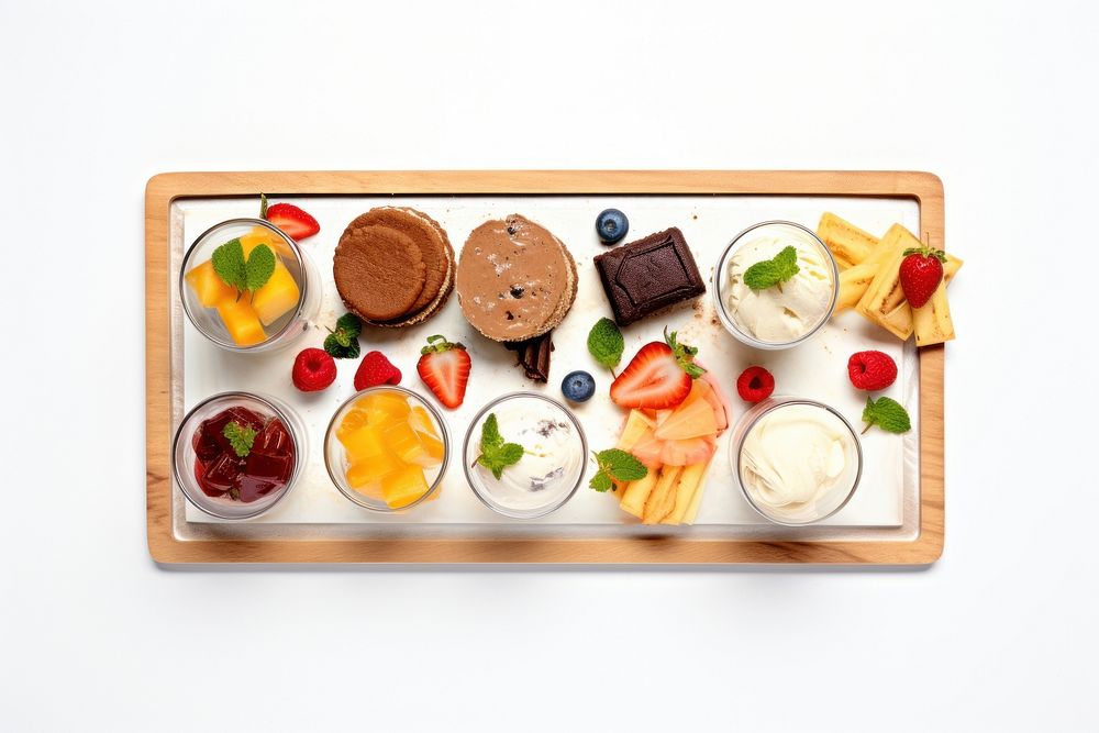 A dessert tray lunch plate food. AI generated Image by rawpixel.