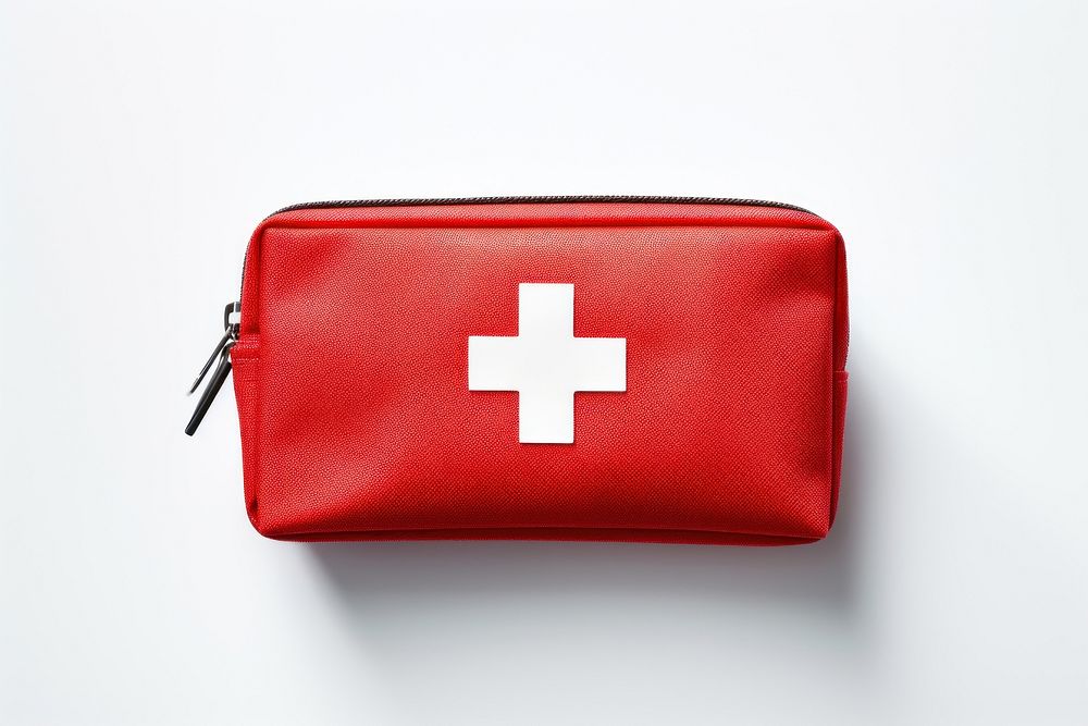 A first aids bag white background accessories accessory. AI generated Image by rawpixel.