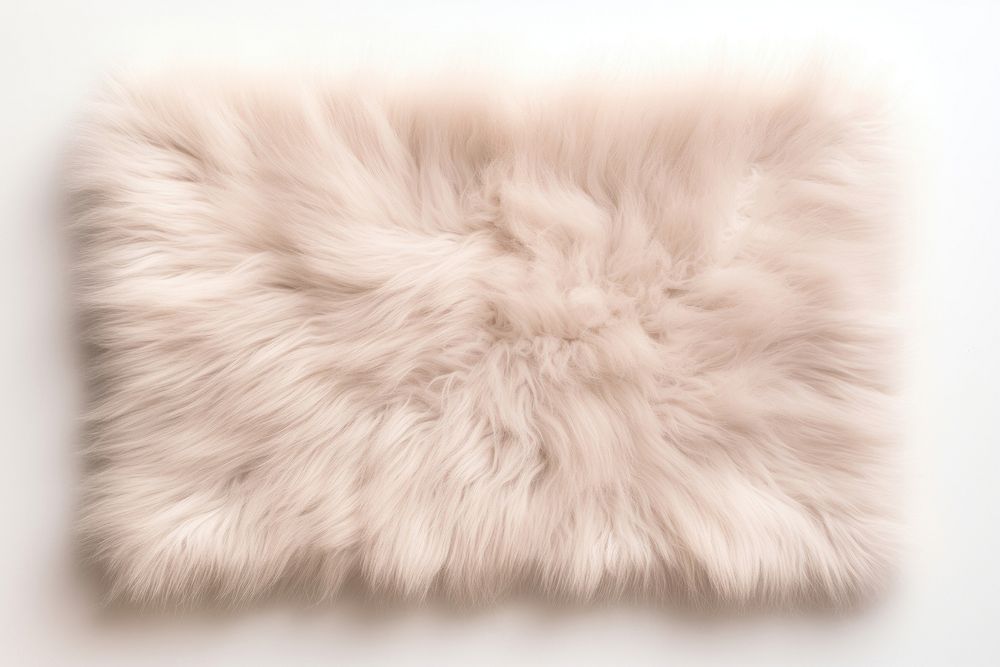 A fur mat backgrounds white background softness. AI generated Image by rawpixel.