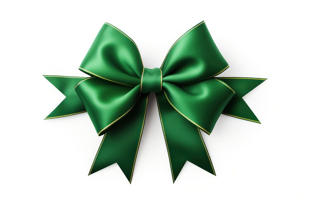 Christmas ribbon green white background. AI generated Image by rawpixel.