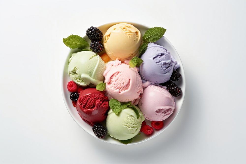 A icecream dessert food strawberry. AI generated Image by rawpixel.