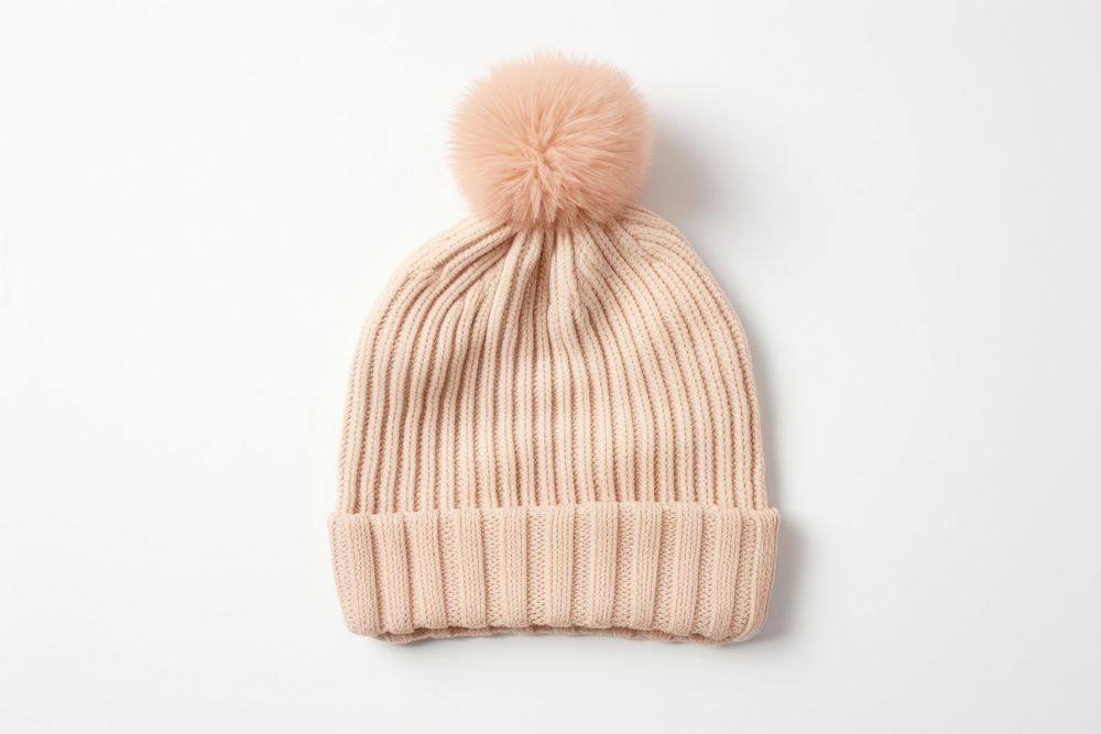 A knit hat beanie white background headwear. AI generated Image by rawpixel.