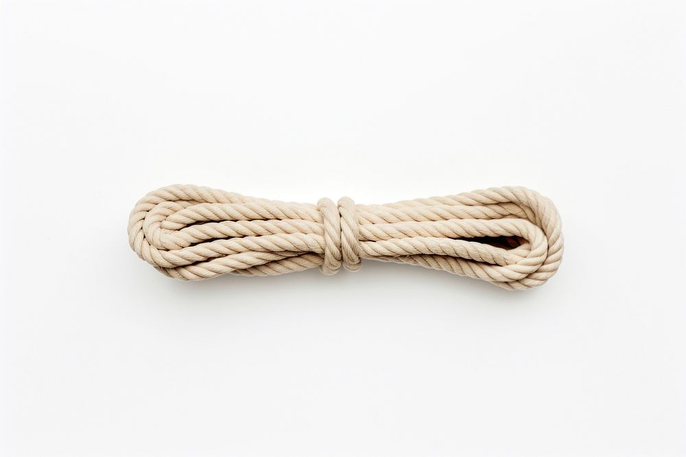 A mini 1m rope white background strength twisted. AI generated Image by rawpixel.