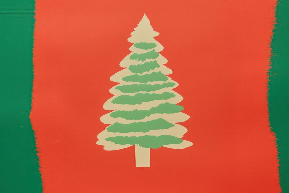 Christmas color paper background christmas plant tree. AI generated Image by rawpixel.
