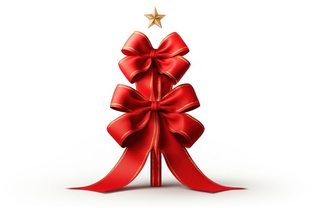 Christmas ribbon gift tree. AI generated Image by rawpixel.