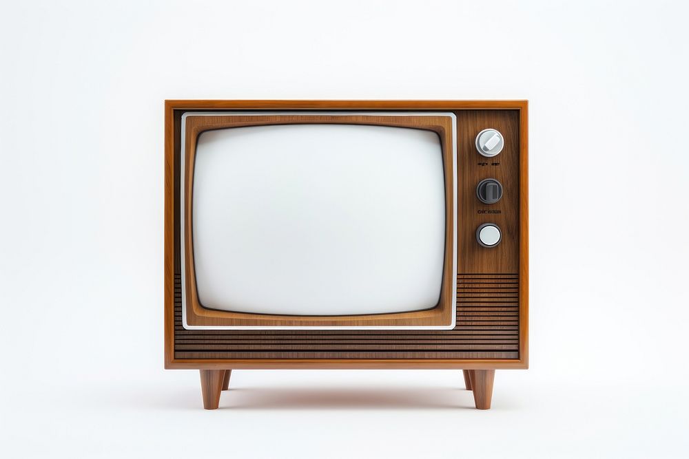 Blank screen tv television white background electronics. AI generated Image by rawpixel.