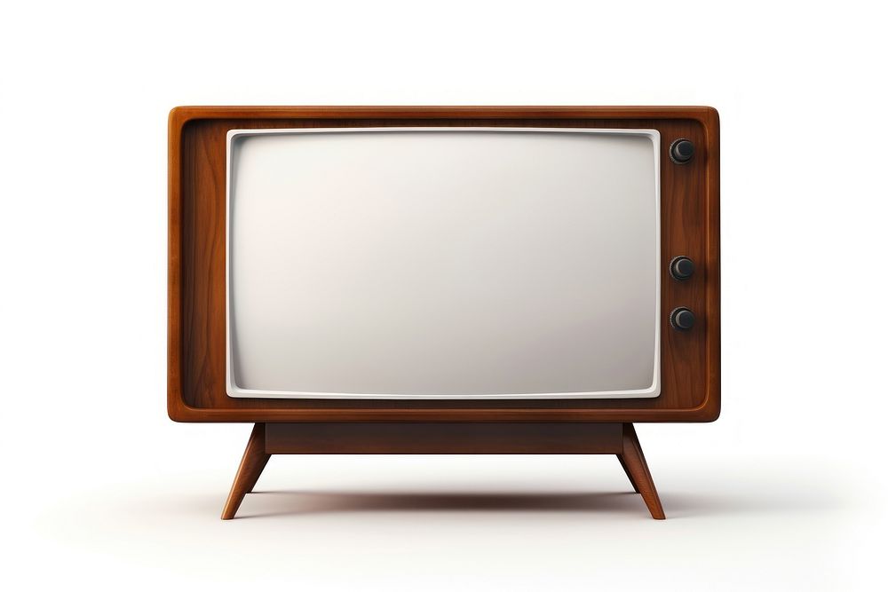Blank screen tv television white background electronics. AI generated Image by rawpixel.