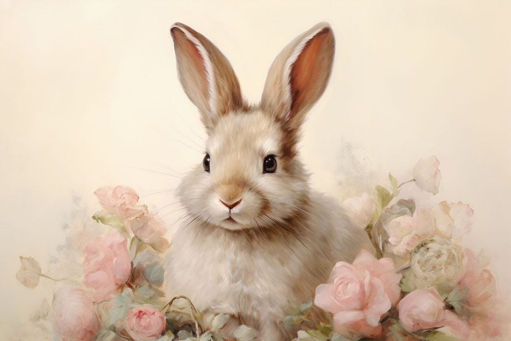 Easter rabbit painting animal mammal. 