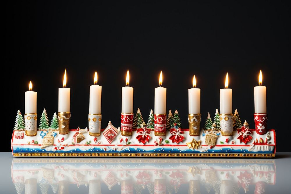 Hanukkah menorah holiday candle spirituality. AI generated Image by rawpixel.