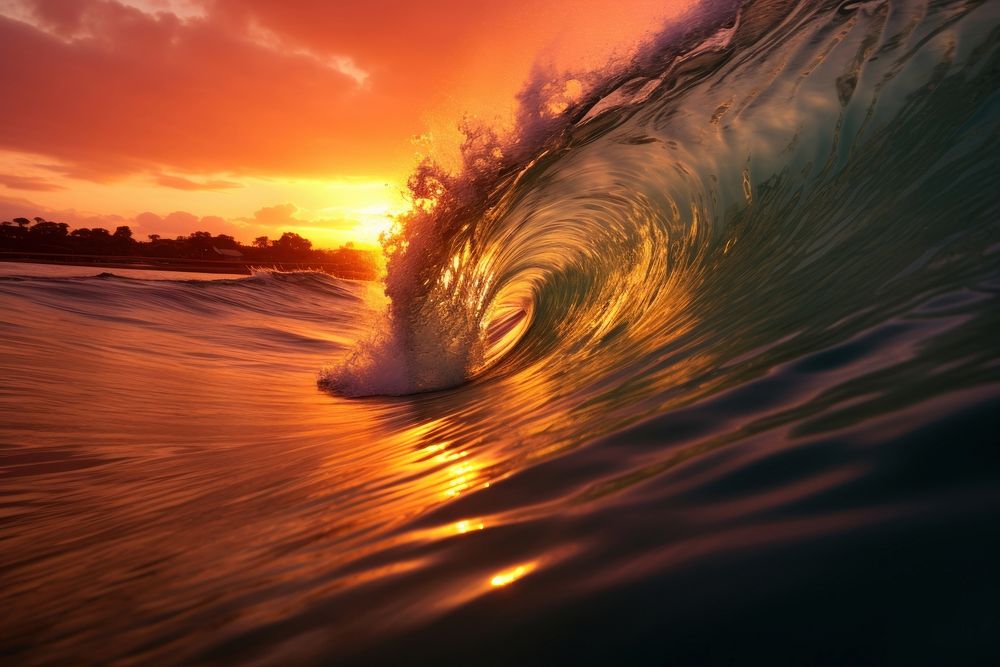 Ocean wave ocean outdoors nature. AI generated Image by rawpixel.