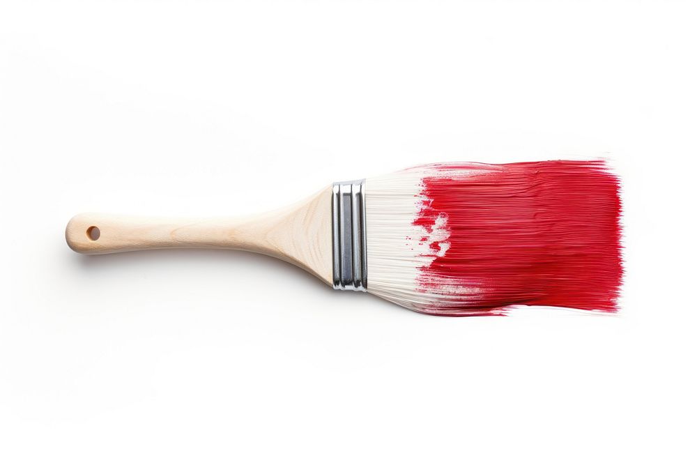 Brush tool red white background. AI generated Image by rawpixel.