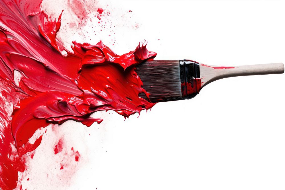 Brush paint red white background. AI generated Image by rawpixel.
