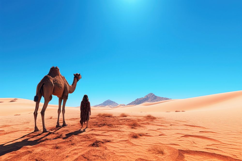 Outdoors desert nature mammal. AI generated Image by rawpixel.