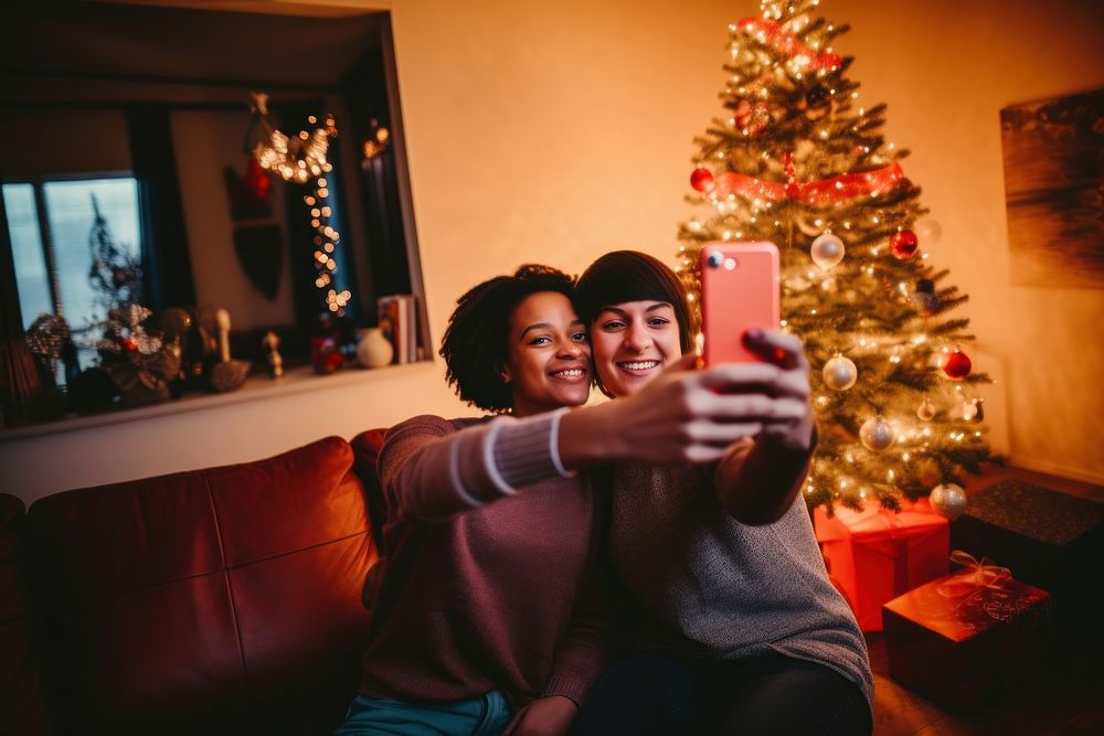 Selfie decoration christmas holiday. AI generated Image by rawpixel.