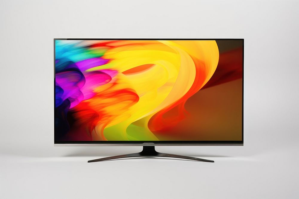 LED TV television screen white background. AI generated Image by rawpixel.