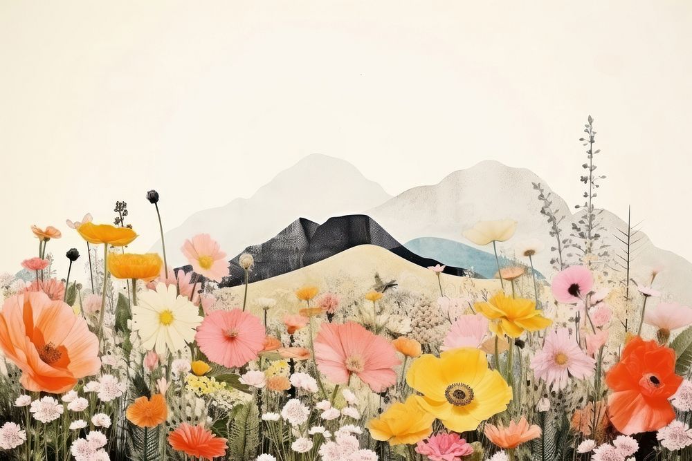 PNG Flower landscape outdoors nature. AI generated Image by rawpixel.