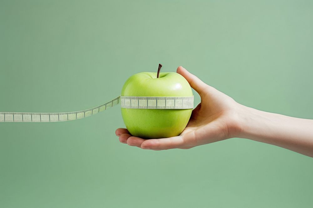Apple adult green food. AI generated Image by rawpixel.