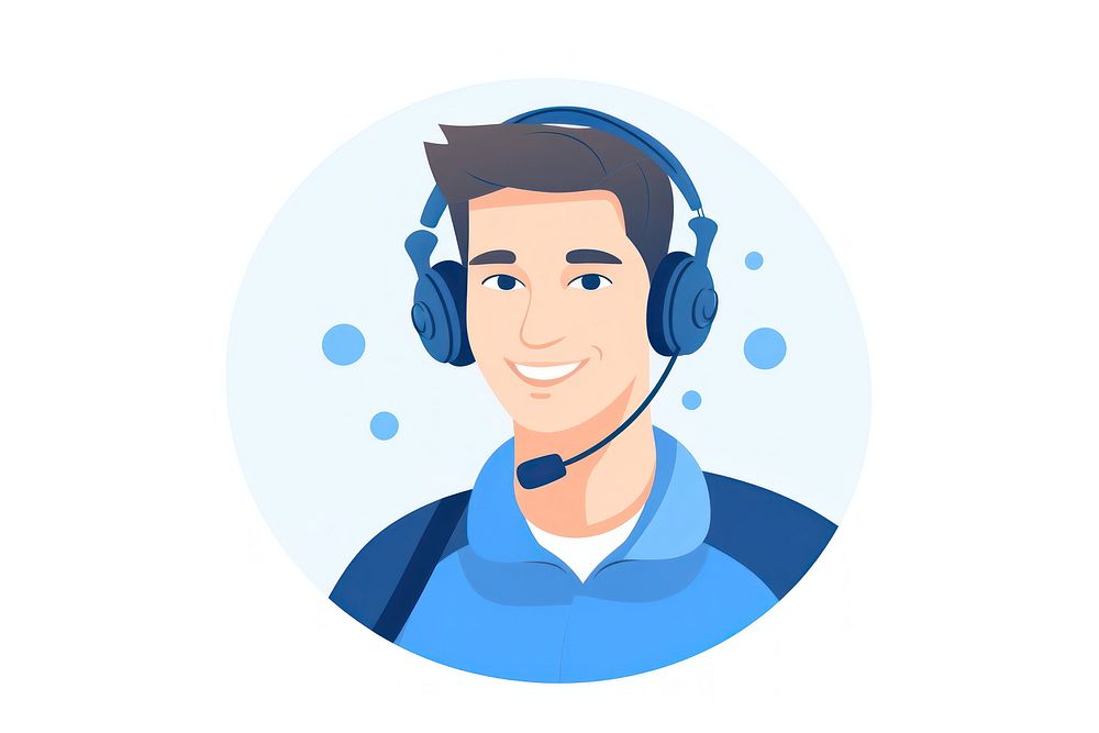 A customer service staff headphones portrait headset. AI generated Image by rawpixel.