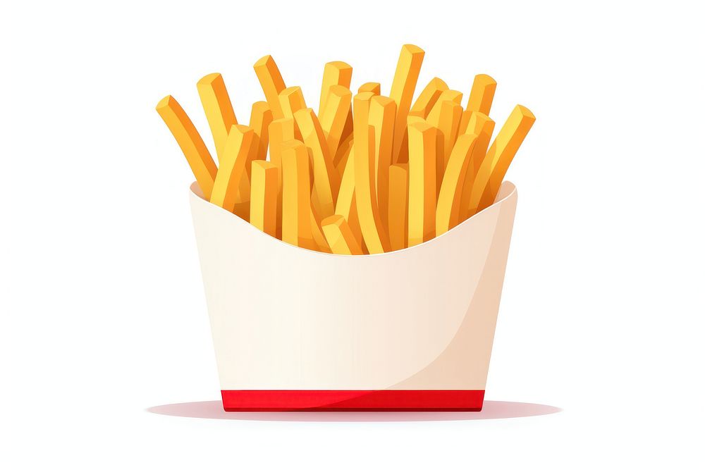 Food fries white background french fries. AI generated Image by rawpixel.