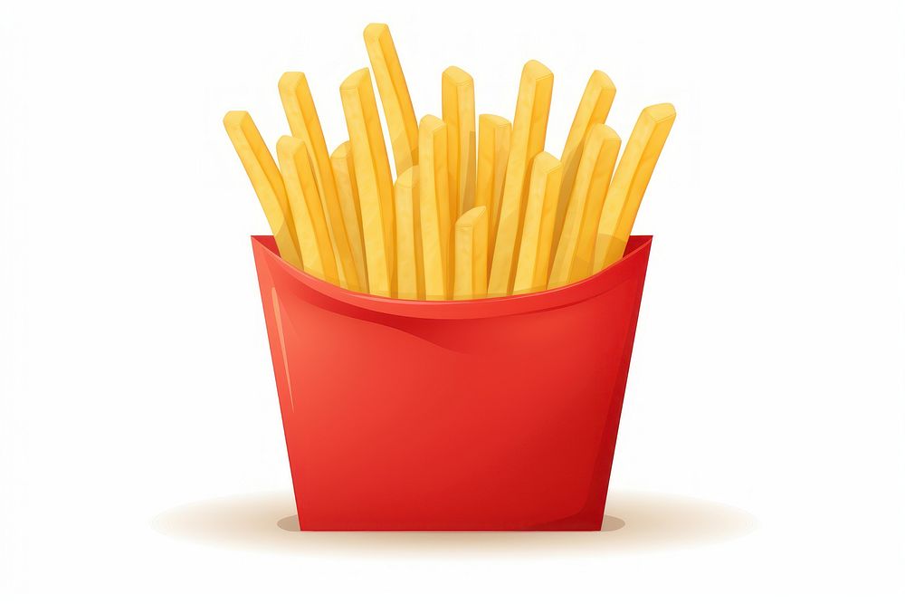 Food ketchup fries white background. AI generated Image by rawpixel.