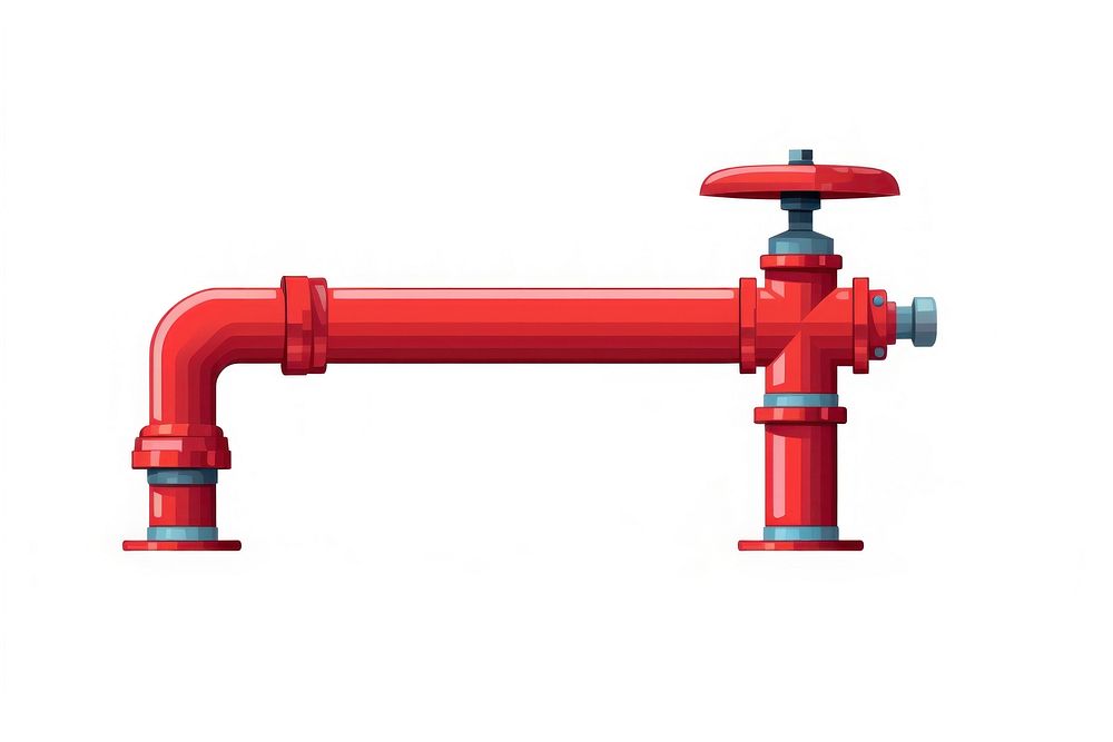 A steel water pumping pipe white background technology equipment. AI generated Image by rawpixel.