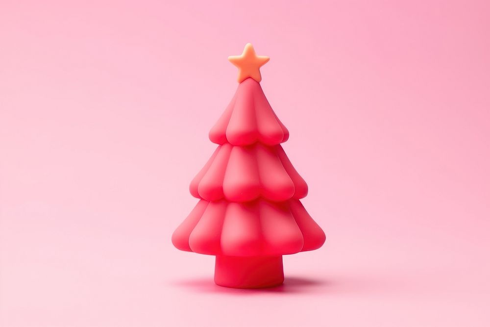 Clay 3d Christmas Tree Decoration decoration christmas tree. AI generated Image by rawpixel.