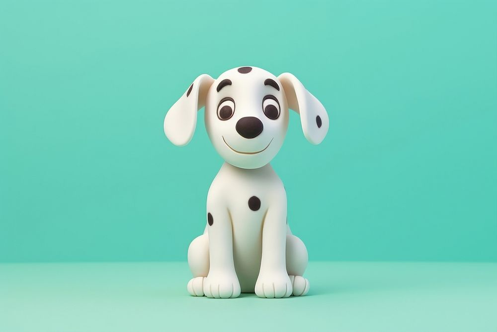 Cute plasticine clay 3d dalmatian figurine animal mammal. AI generated Image by rawpixel.