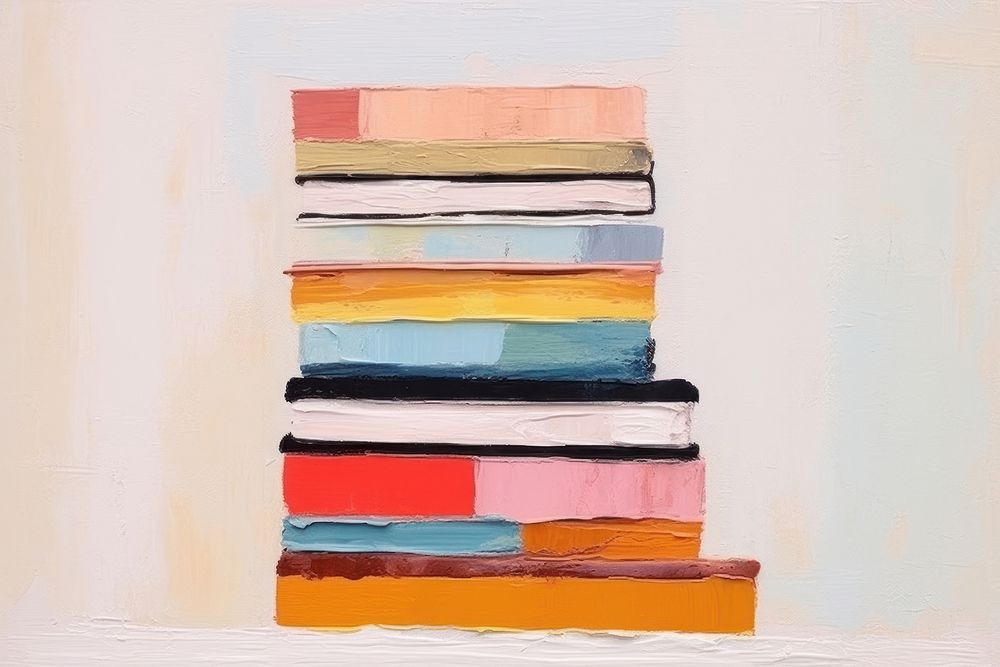 Art painting book arrangement. AI generated Image by rawpixel.