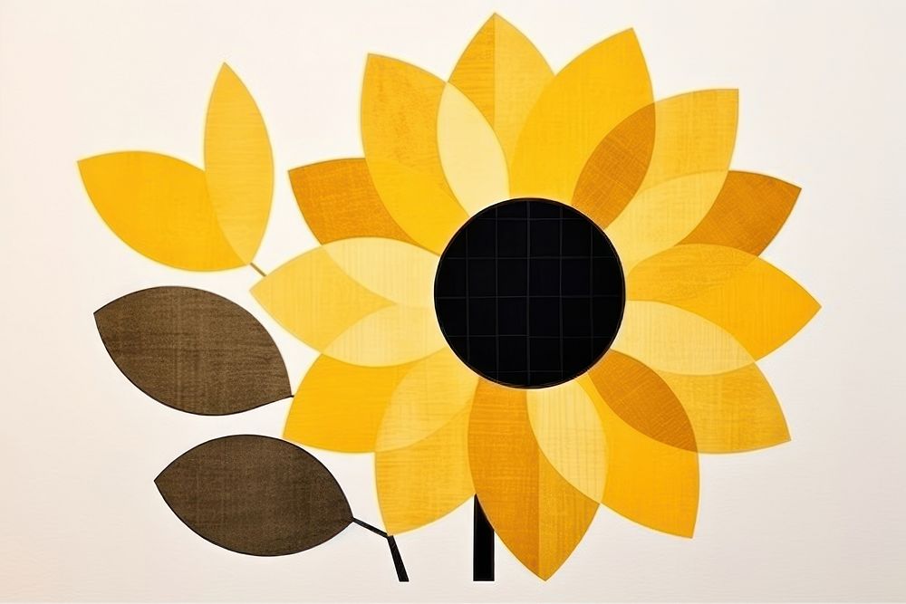 Sunflower art pattern plant. AI generated Image by rawpixel.