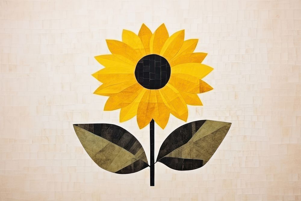 Sunflower art plant inflorescence. AI generated Image by rawpixel.