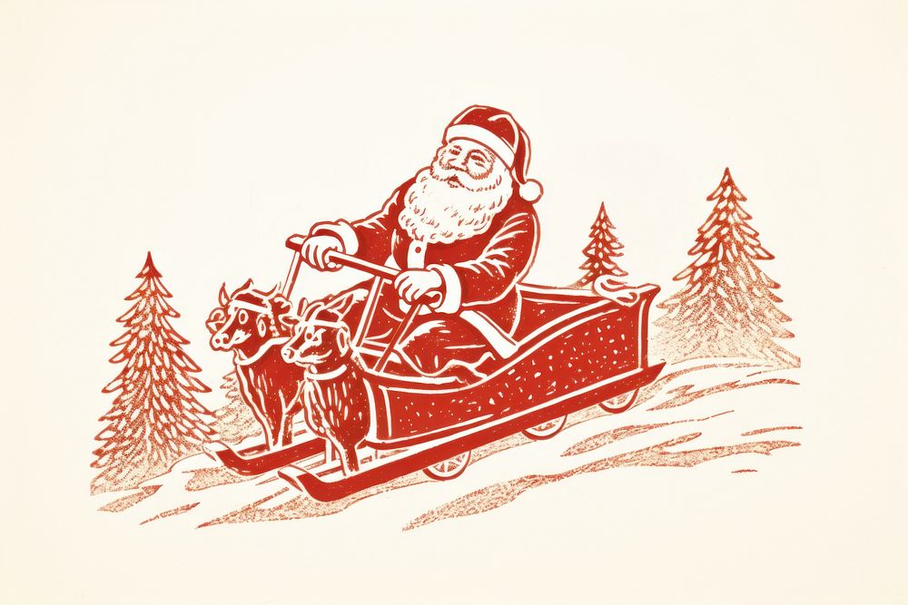 Sled paper red representation. AI generated Image by rawpixel.