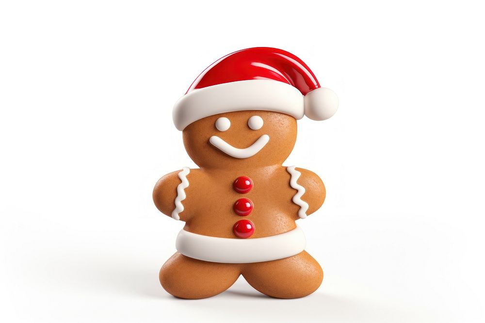 Santa ginger bread gingerbread snowman dessert. AI generated Image by rawpixel.