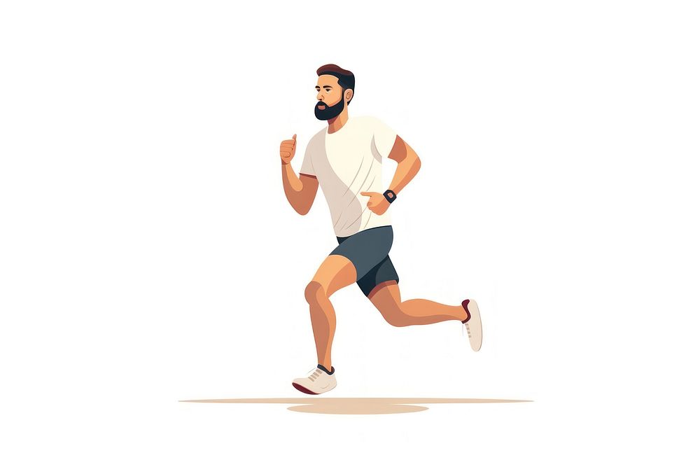 Man exercising running jogging shorts. AI generated Image by rawpixel.