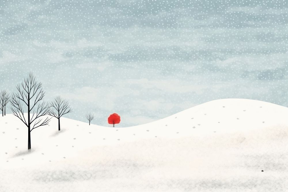 Snow field outdoors winter nature. AI generated Image by rawpixel.