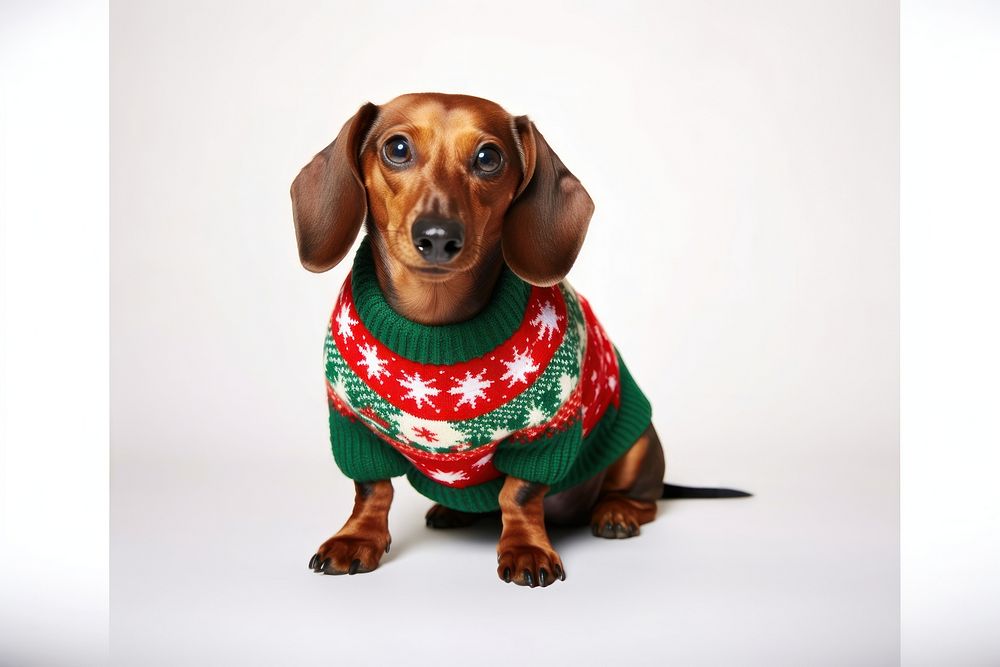 Sweater dog dachshund mammal. AI generated Image by rawpixel.