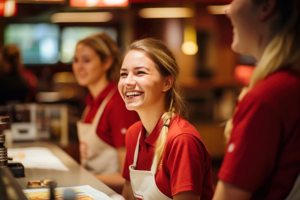Restaurant customer laughing adult. AI generated Image by rawpixel.