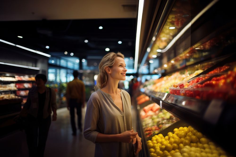 Supermarket shopping customer store. AI generated Image by rawpixel.