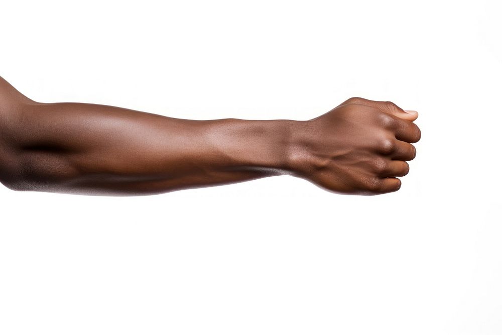 Adult hand arm white background. AI generated Image by rawpixel.
