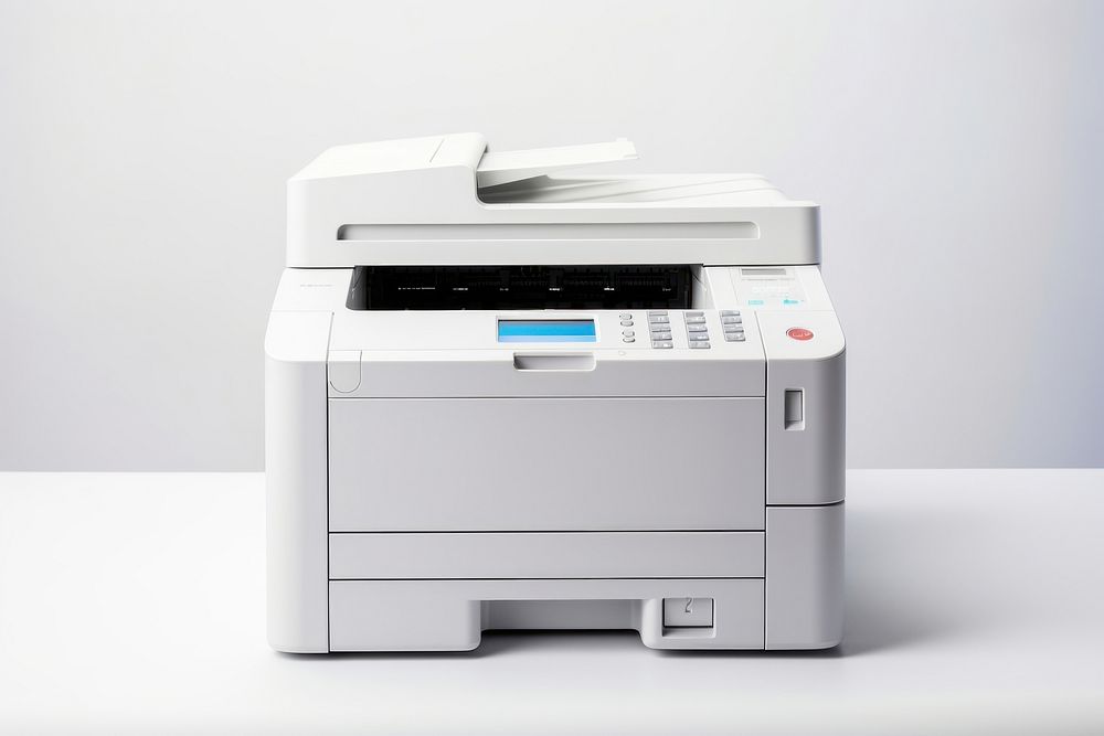 A laser printer equipment machine white. AI generated Image by rawpixel.