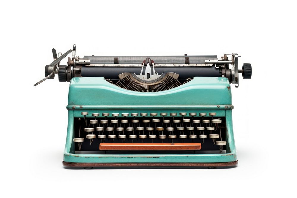 A Vintage Typewriter typewriter machine white background. AI generated Image by rawpixel.