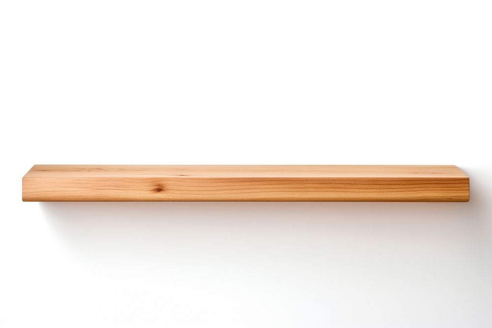 A wooden shelf white background simplicity sideboard. AI generated Image by rawpixel.
