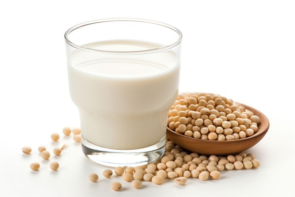 Soy milk food white background refreshment. AI generated Image by rawpixel.