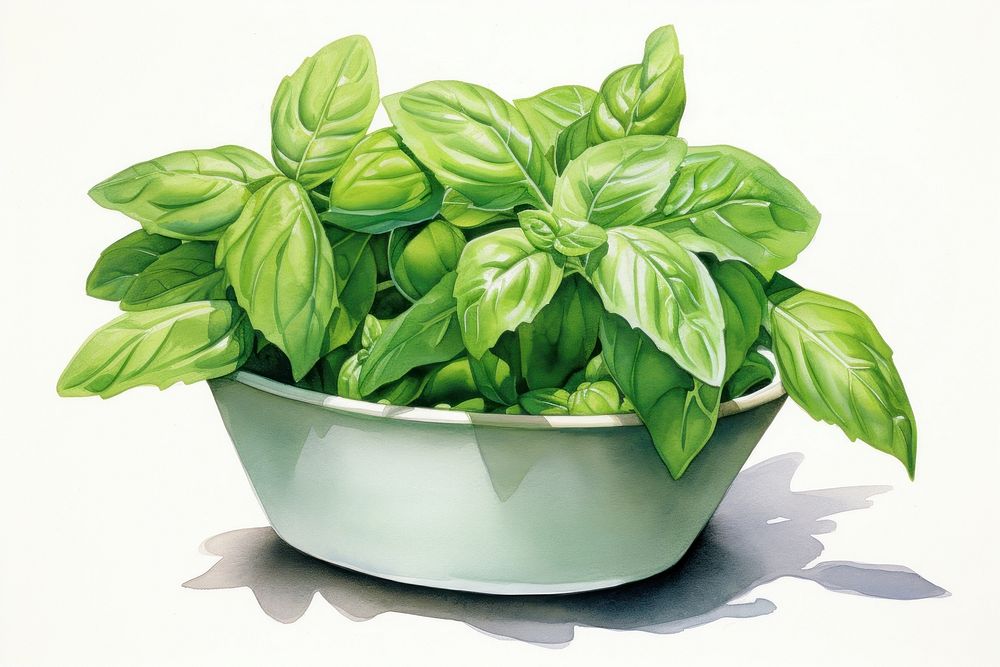 Vegetable basil plant herbs. AI generated Image by rawpixel.